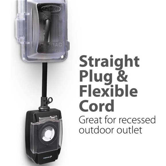 Outdoor 15A 24-Hour Mechanical Light Timer, 3-Prong ETL Listed Water Resistance - Picture 2 of 8